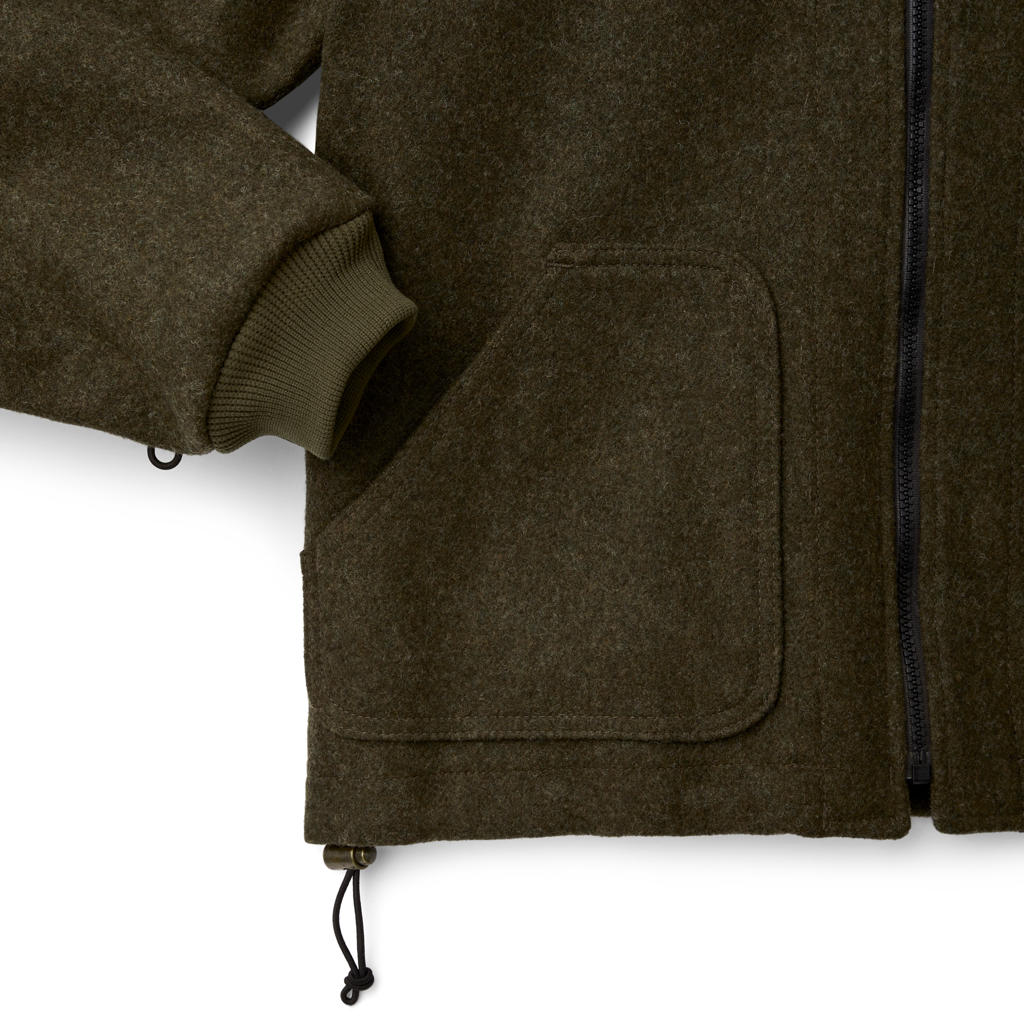 Mackinaw Wool Jacket Liner - Forest Green