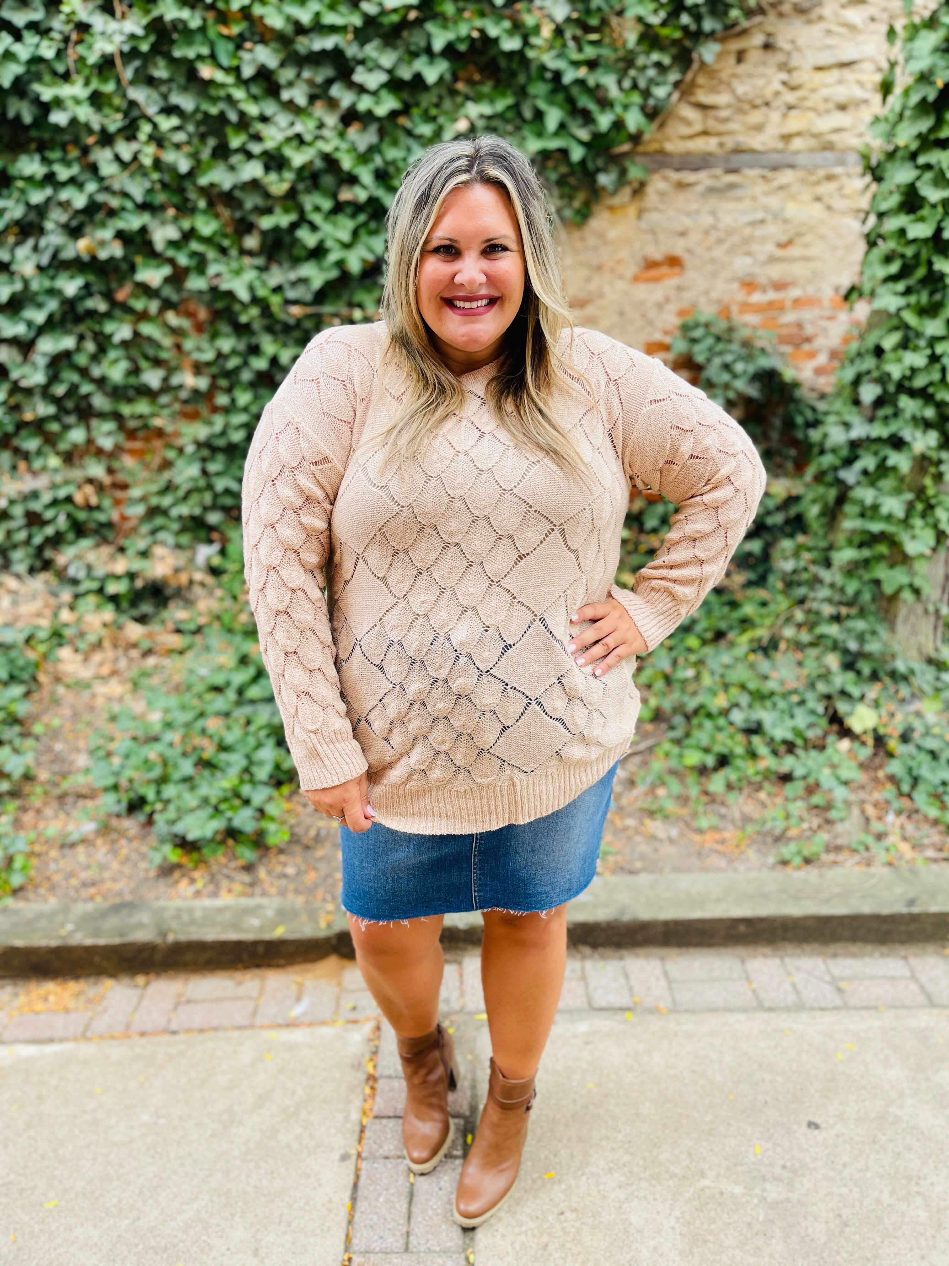 Plus/Reg I See You Looking Denim Skirt