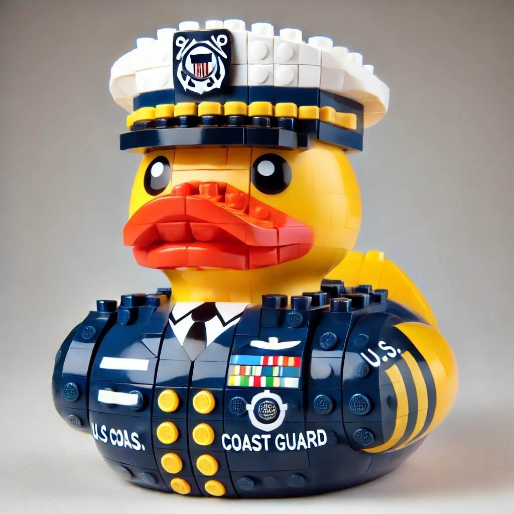 Military Themed Building Blocks Duck