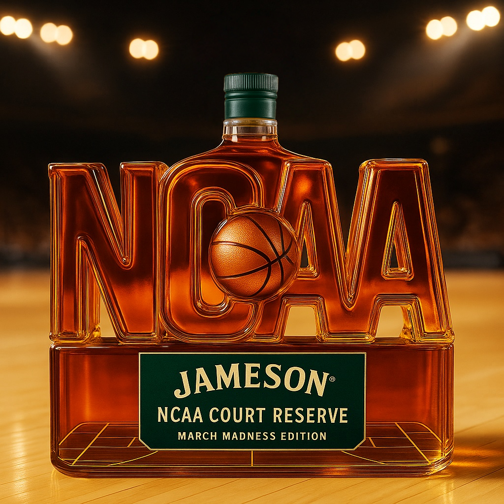NCAA Basketball  Whiskey Bottle