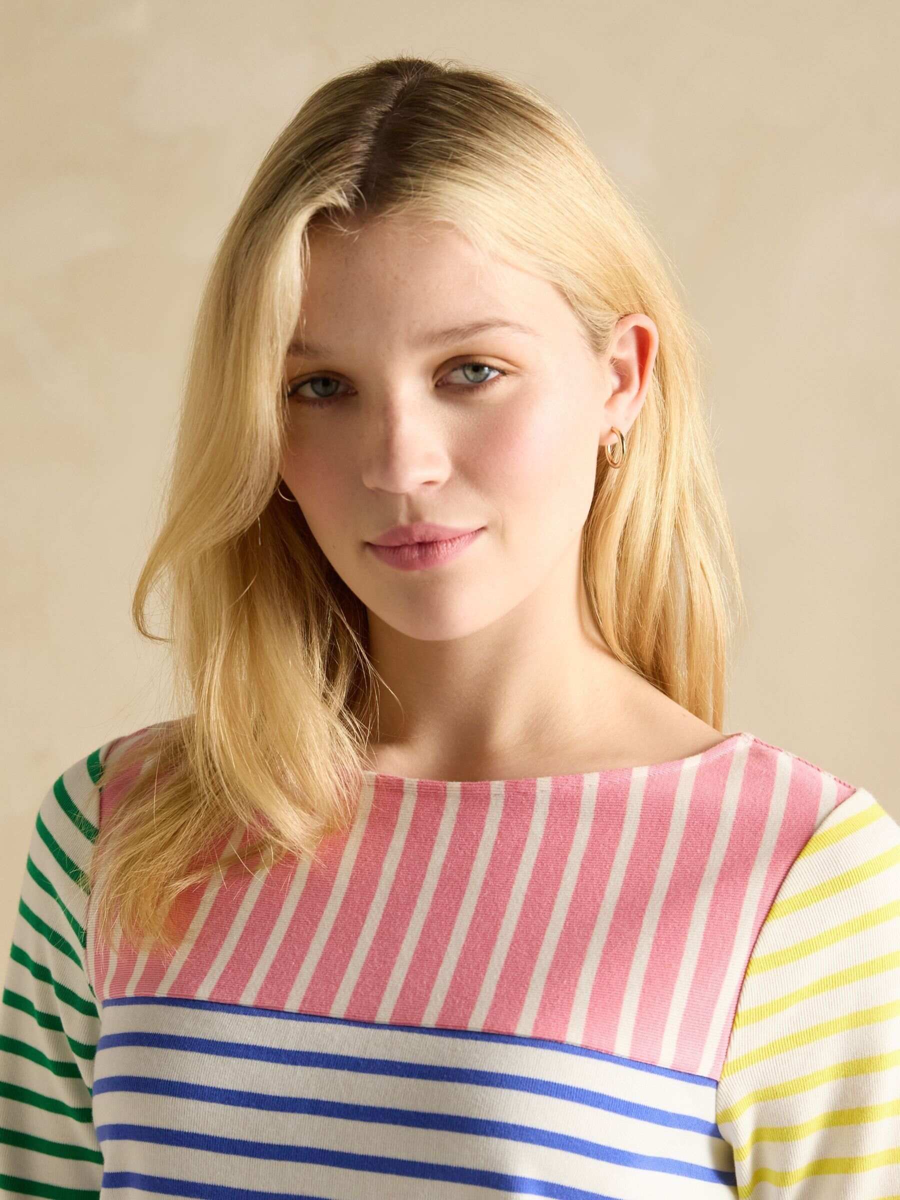 Harbour Multi Boat Neck 100% Cotton Breton Top