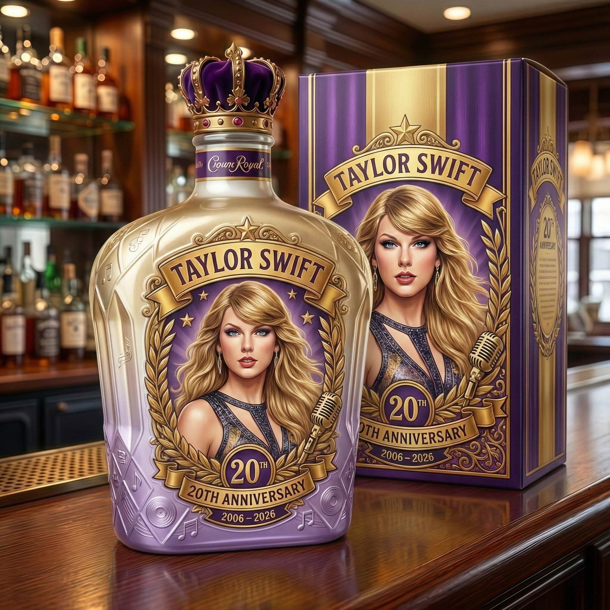 Taylor Swift 20th Anniversary Edition Whiskey Bottle