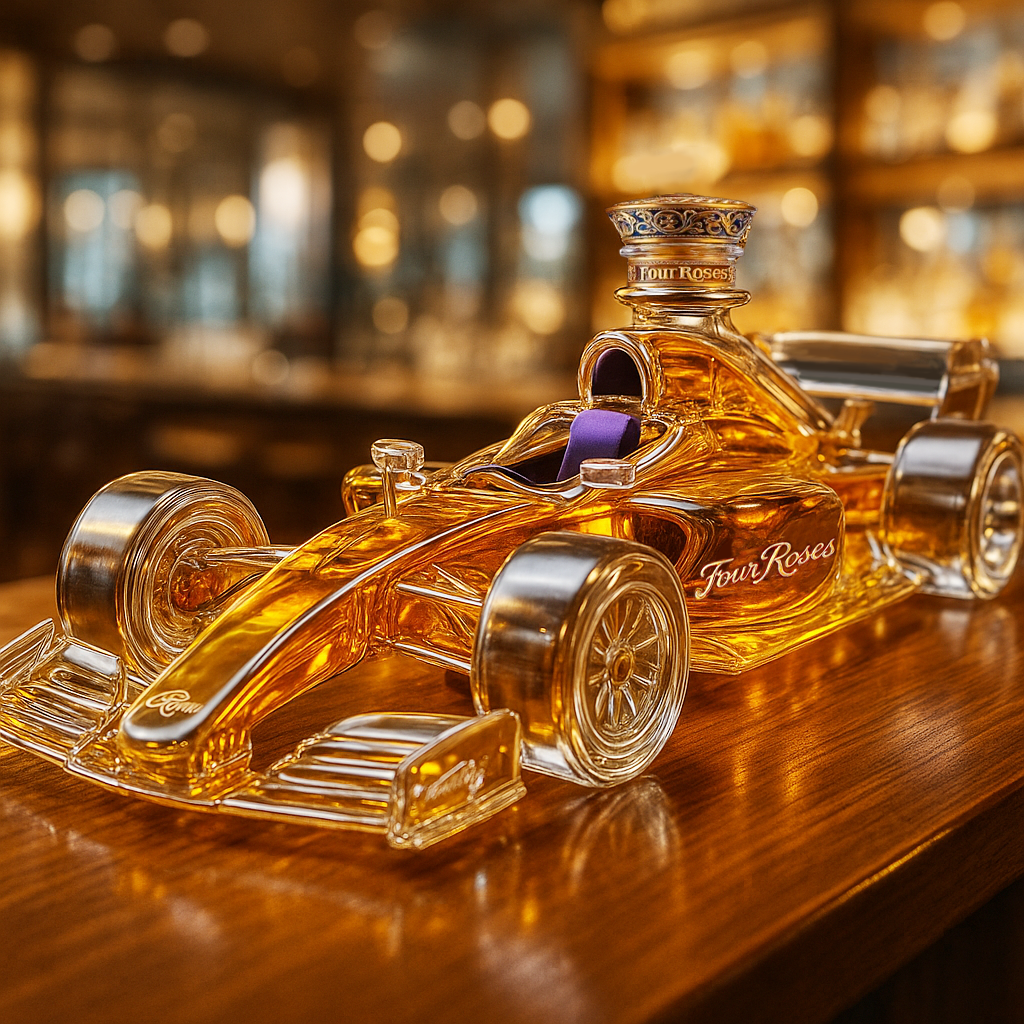 F1 Race Car-Shaped Whiskey Bottle