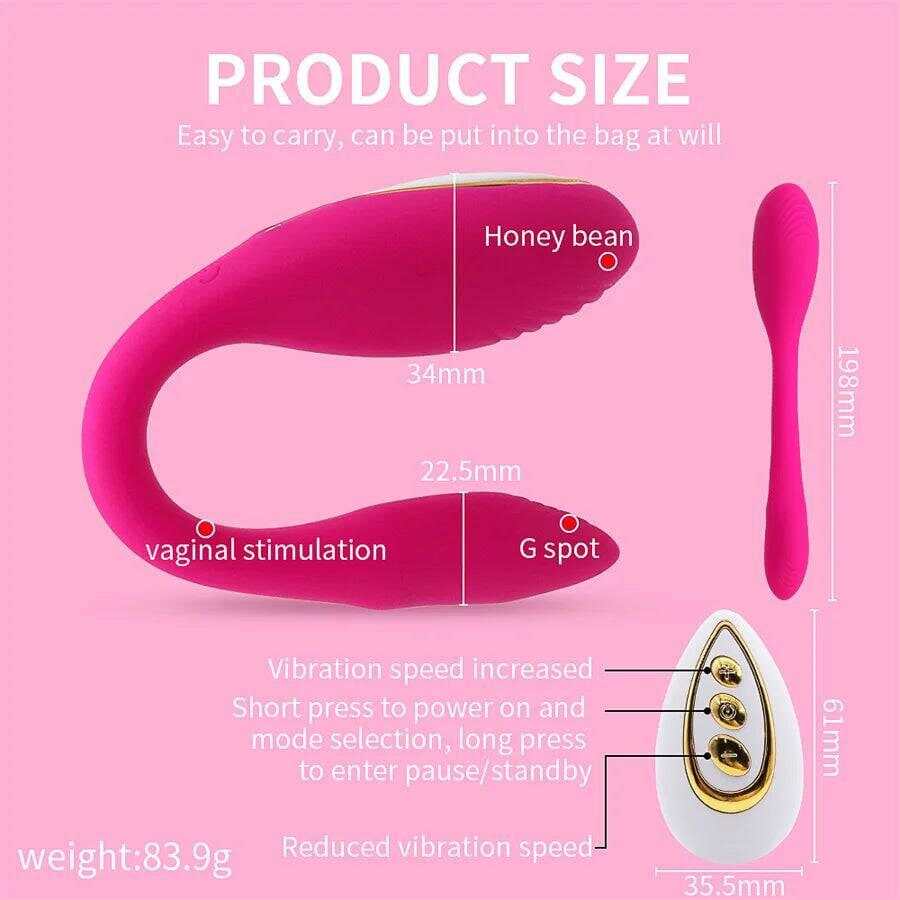 10-Mode U-Shaped Wearable Dildo – Wireless Remote Vibrator