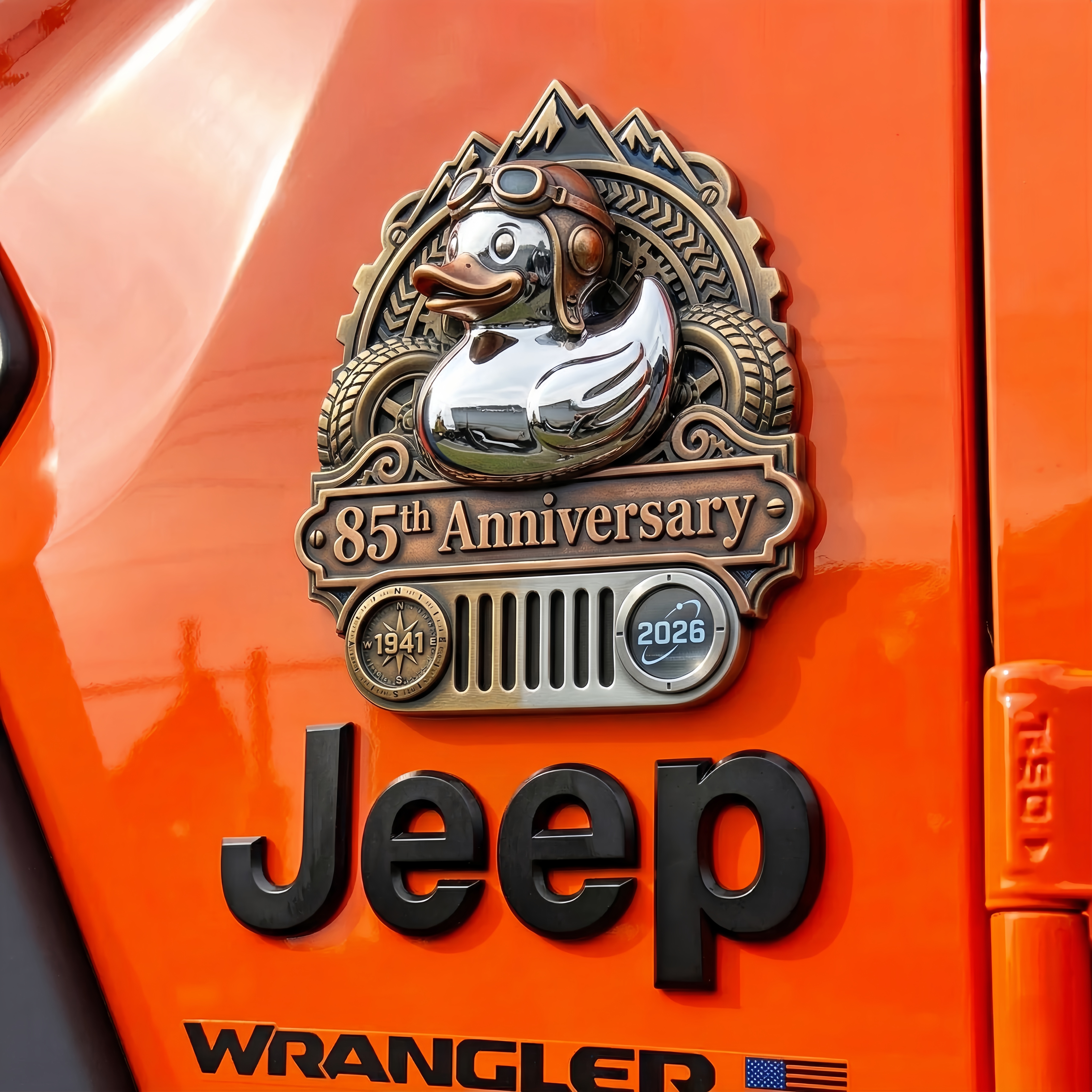 Jeep 85th Anniversary Rubber Duck Badge