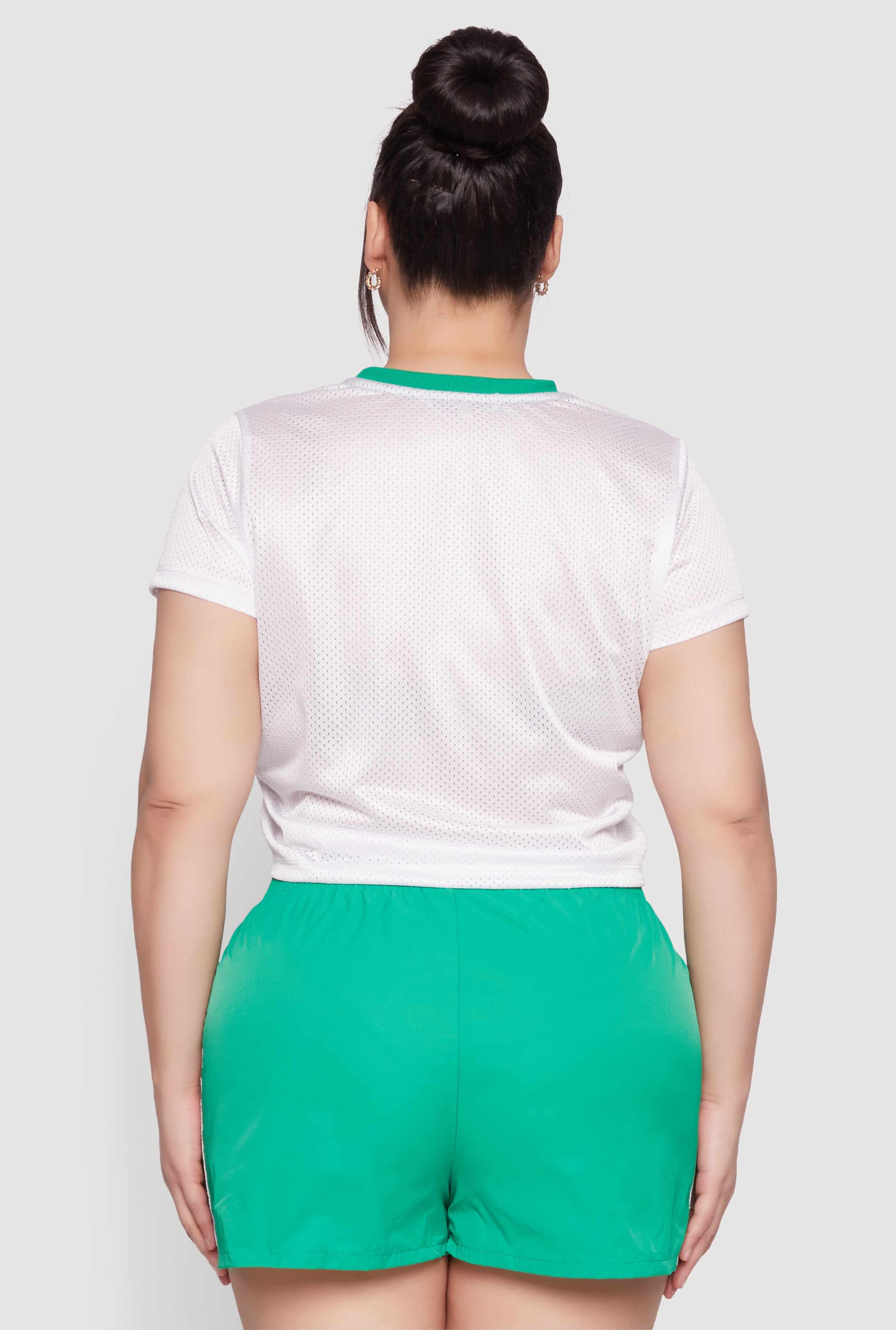 Plus Size Almost Famous Contrast Trim City Graphic Jersey