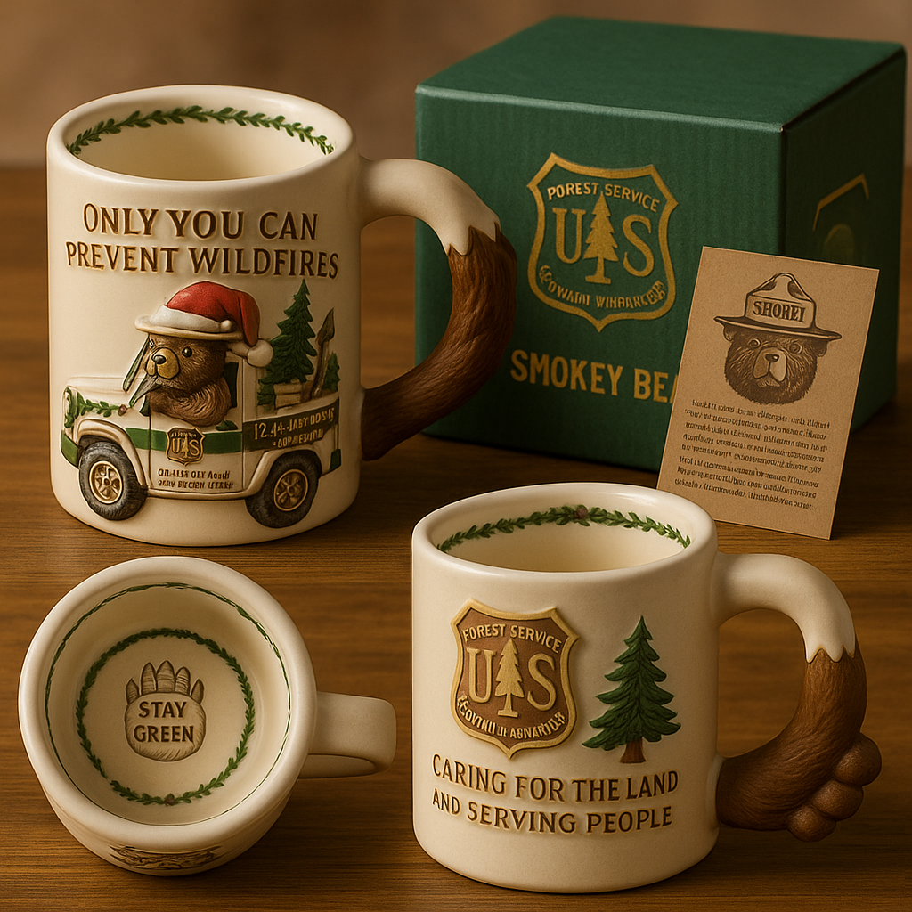Smokey Bear “Stay Green” Mug – U.S. Forest Service 120th Anniversary Edition
