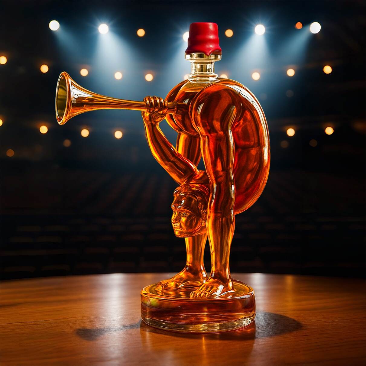 Funny Medieval Grotesque Whiskey Bottle