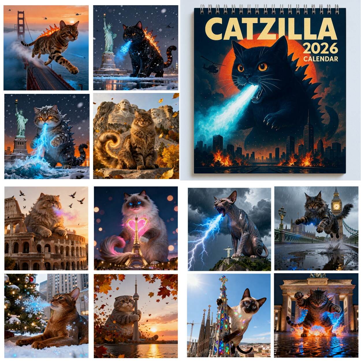 🐾CATZILLA 2026: Global Cat Guardian Calendar
