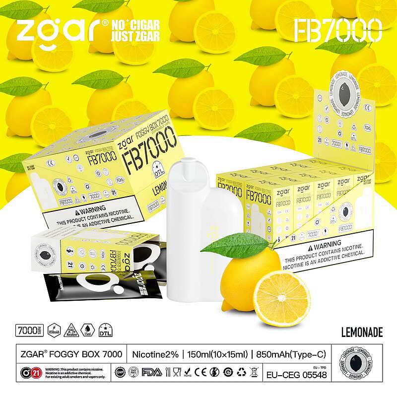 ZGAR FOGGY BOX 7000 Puffs 2% Nicotine Rechargeable Disposable Pod