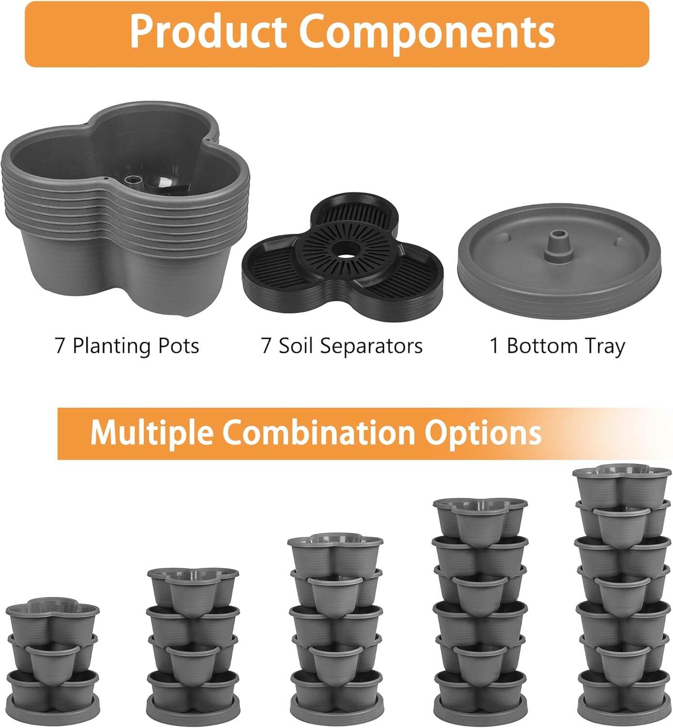 VECELO 7 Tier Vertical Garden Planter