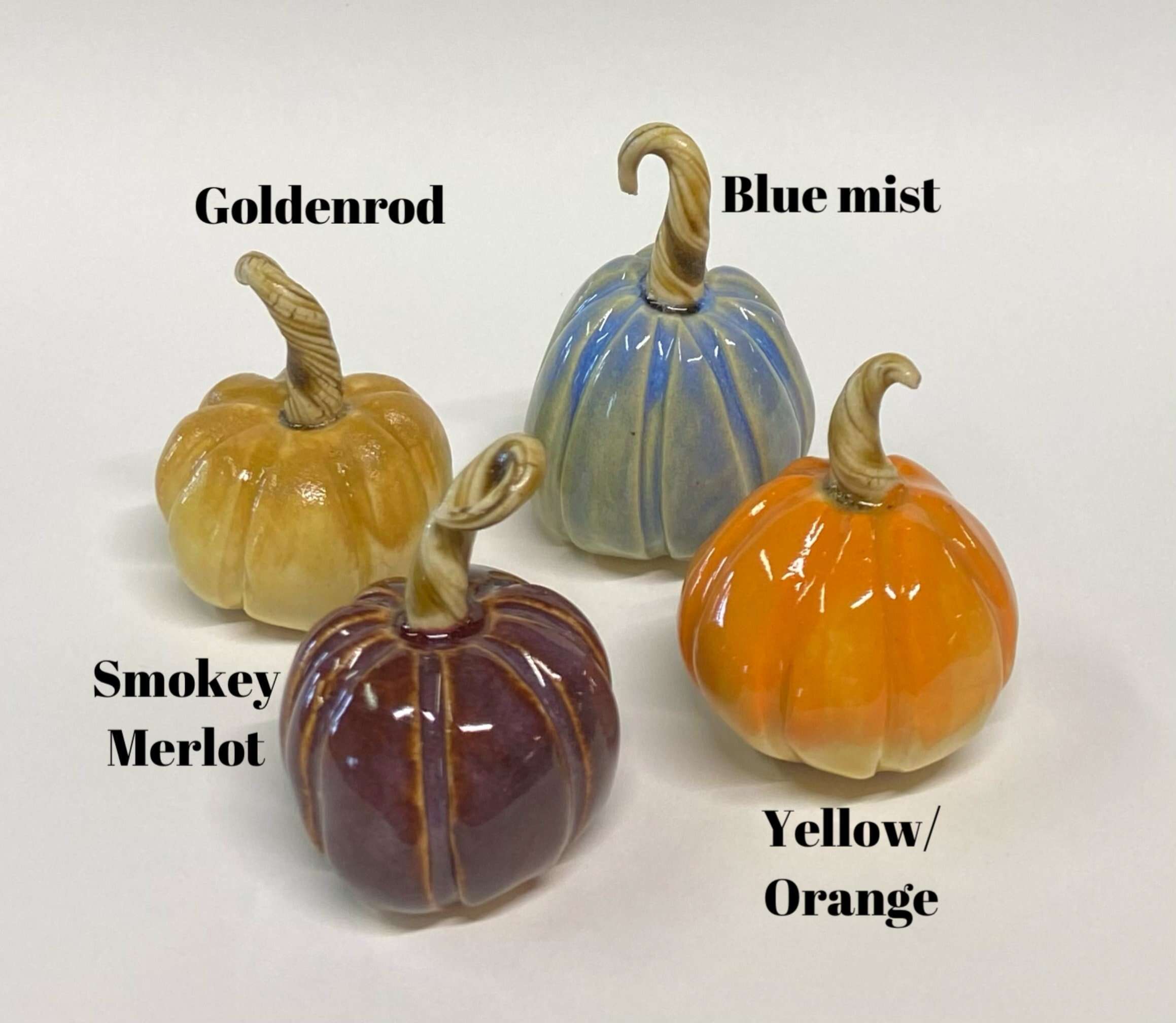 🎃Hand Made Ceramic Mini Miniature Pumpkin