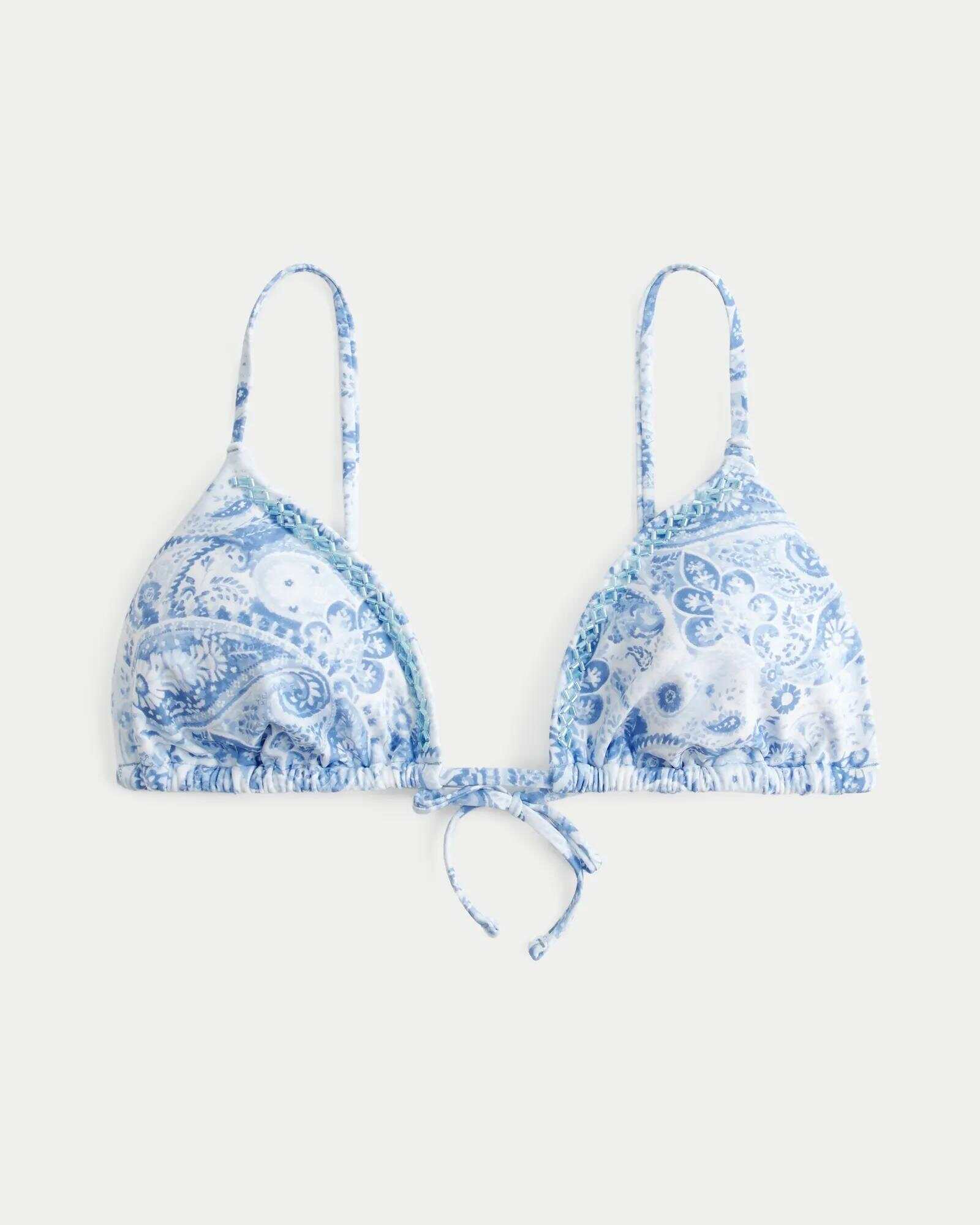 Embellished Triangle Bikini Top