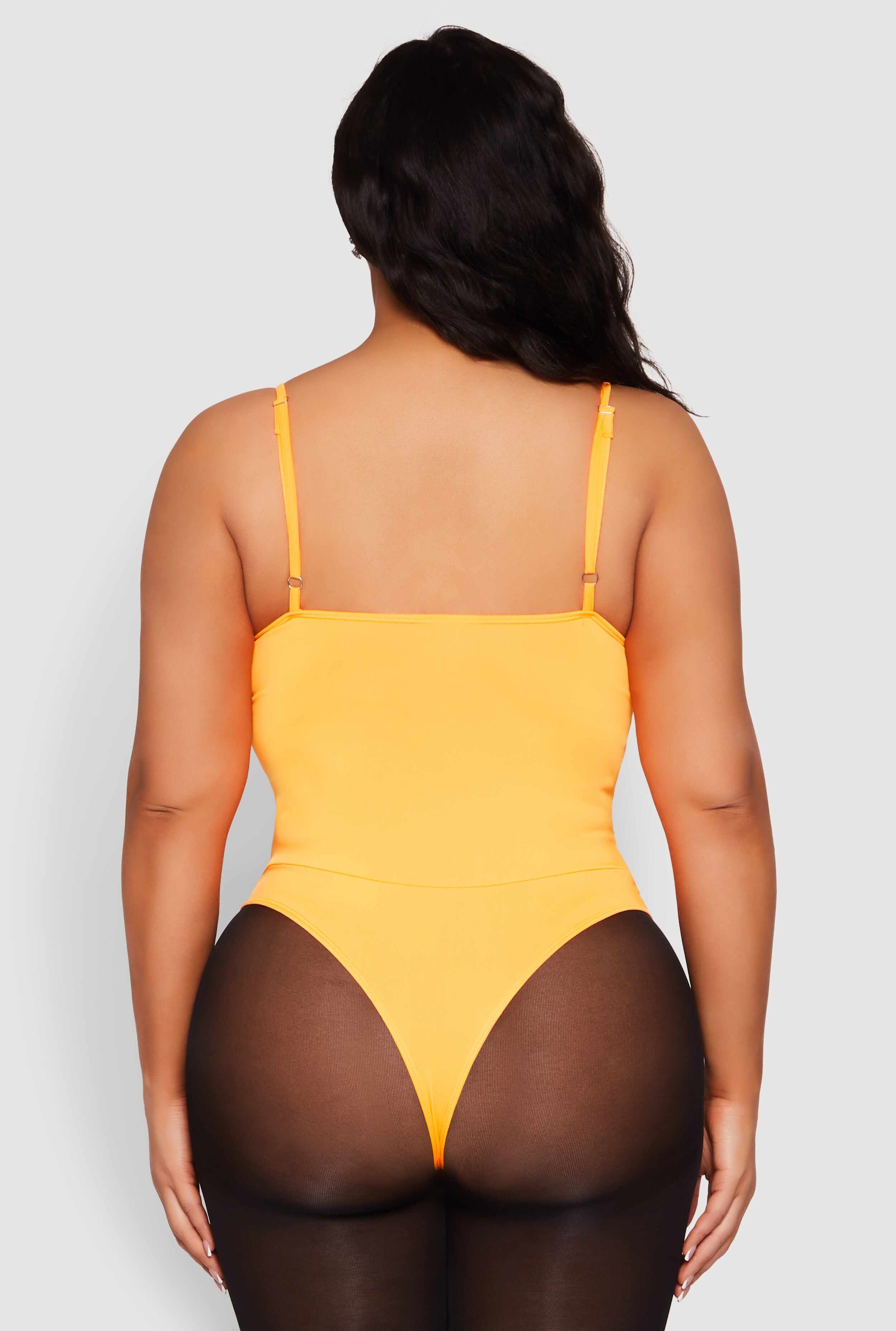 Plus Size Rhinestone Bustier Bodysuit