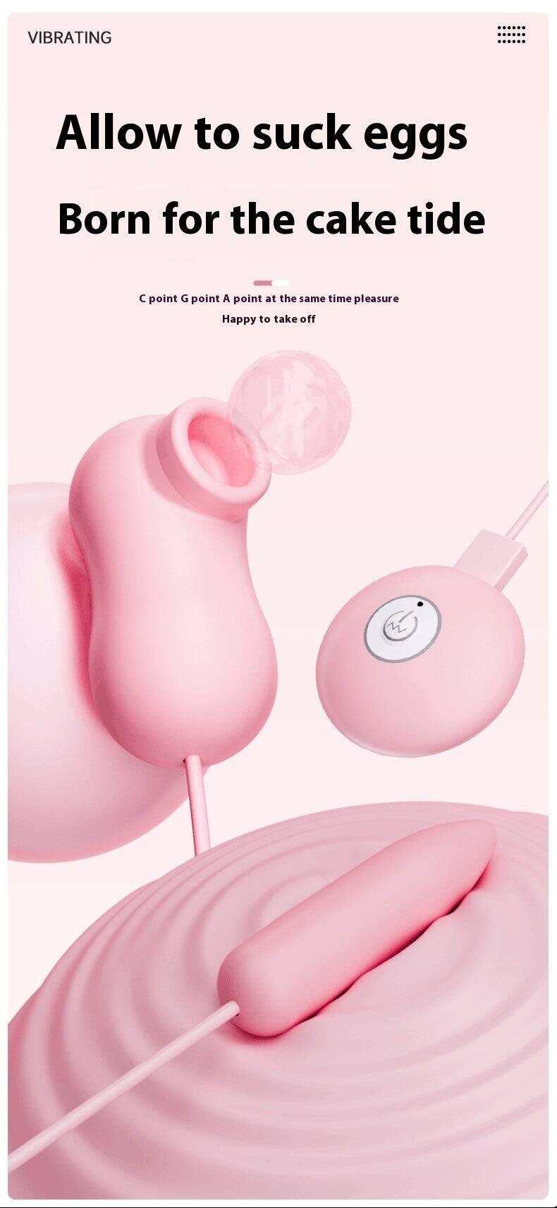 Tongue Sucking Remote Control Vibrator Set