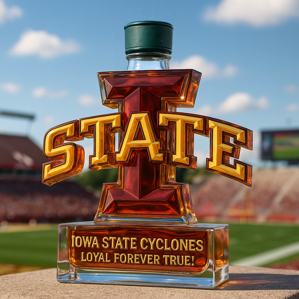 Iowa State Cyclones Limited-Edition Whiskey Bottle