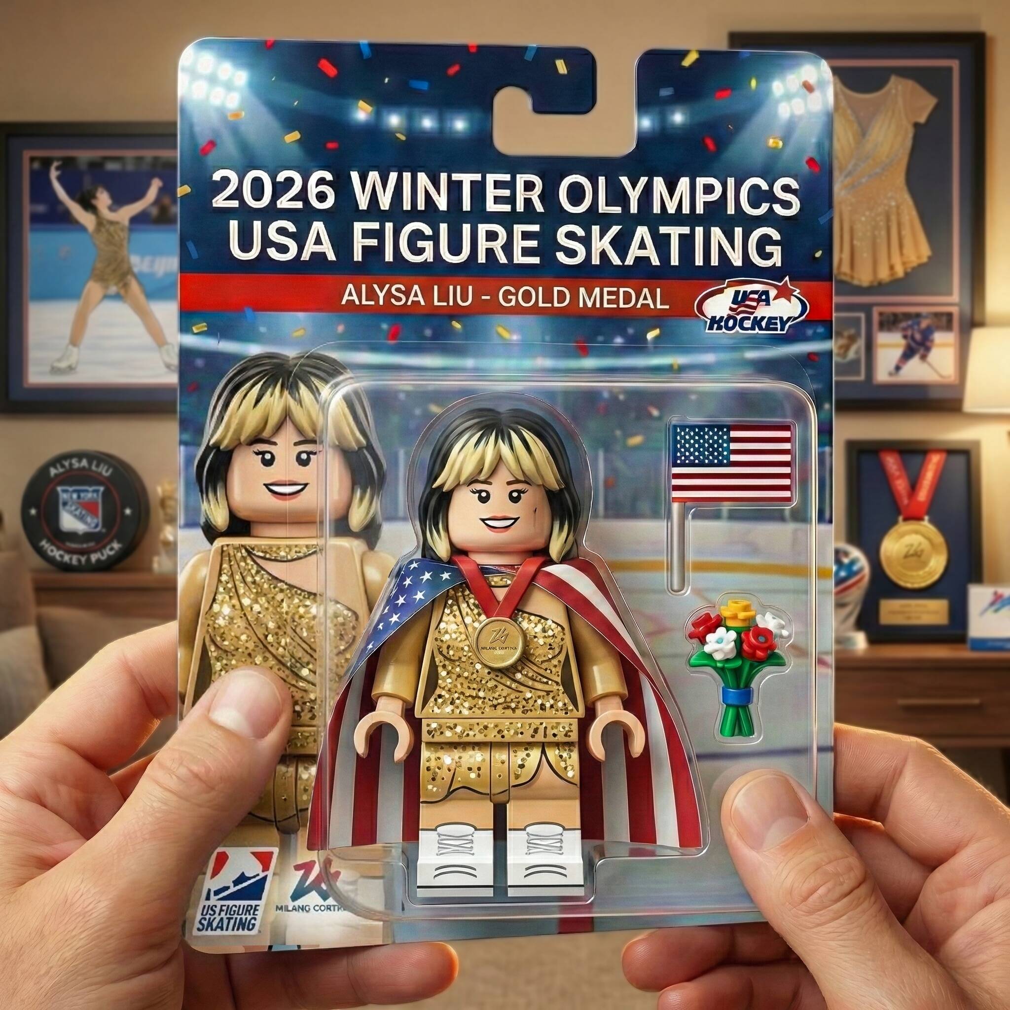 Alysa Liu – 2026 Winter Olympic Gold Commemorative Brick Set