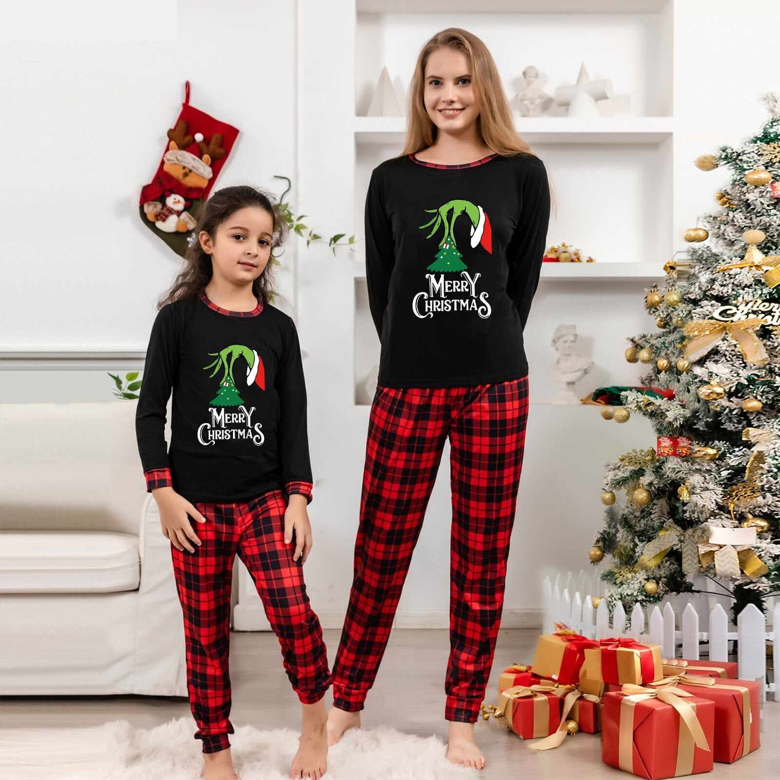 Grinch Christmas Family Matching Pajama Set