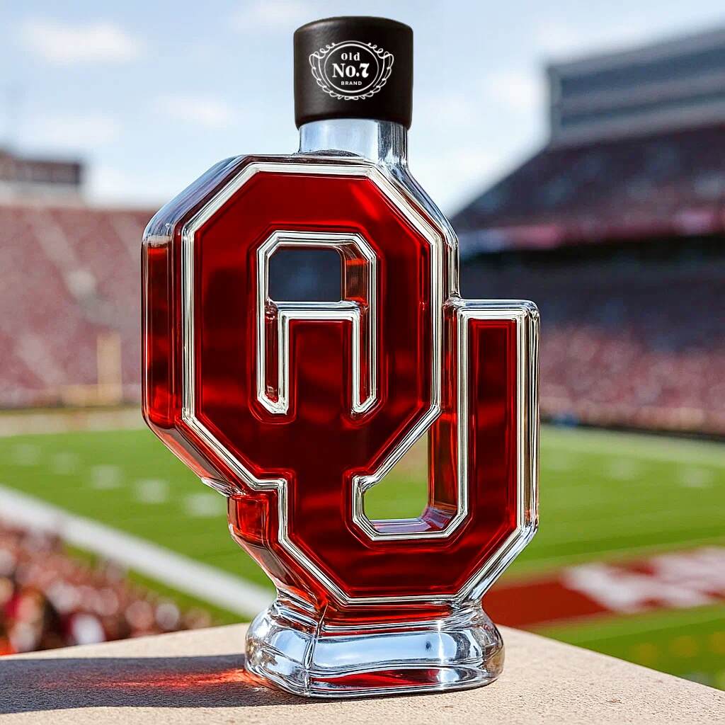 Oklahoma Sooners Whiskey Bottle