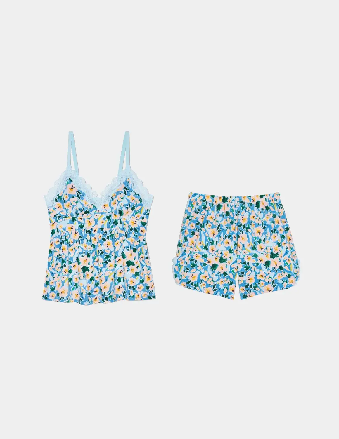 Modal Sleep Set - Lace Trim Cami and Lace Trim Shorts