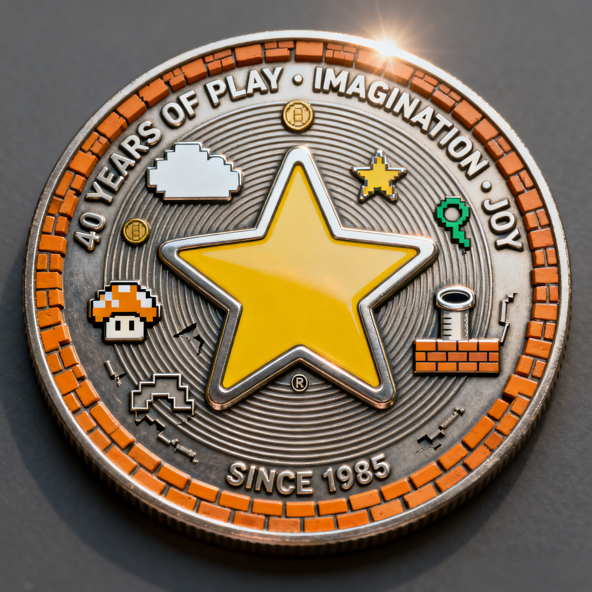 Super Mario 40 Years Commemorative Coin (1985–2025)