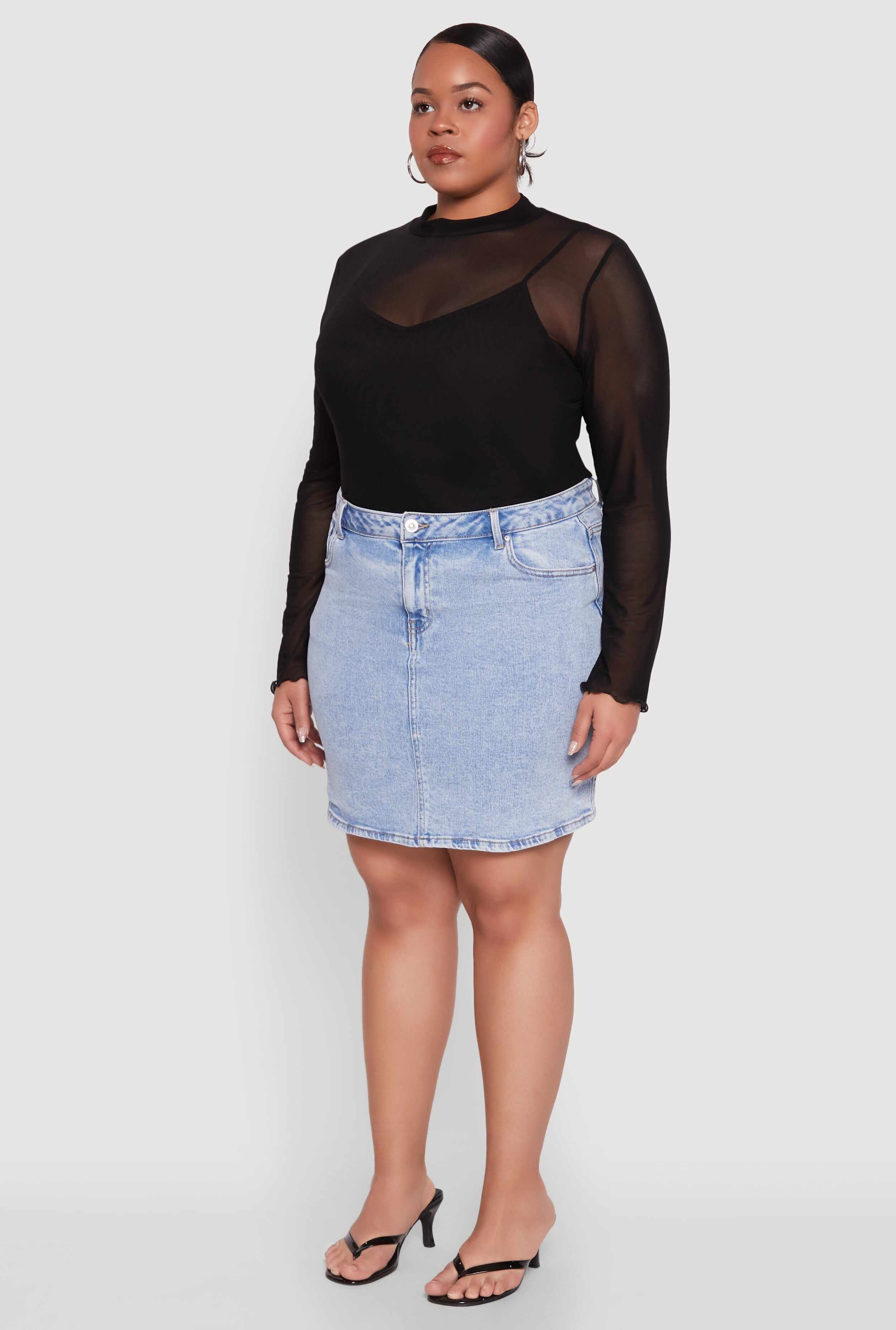Plus Size WAX High Waisted Skirt