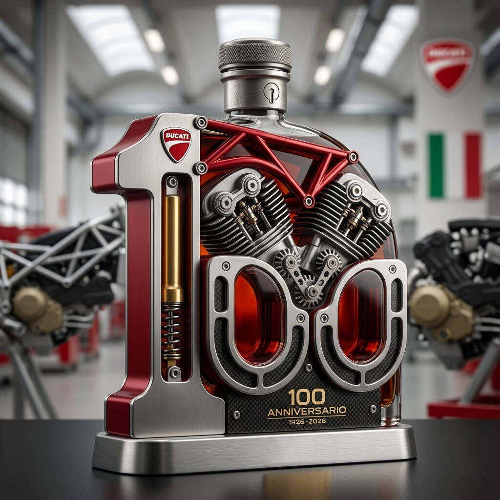 Ducati 100th Anniversary Whisky Bottle