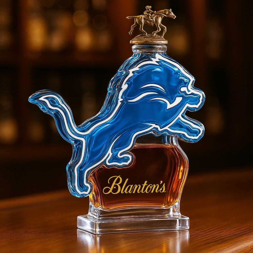 Detroit Lions Whiskey Bottle