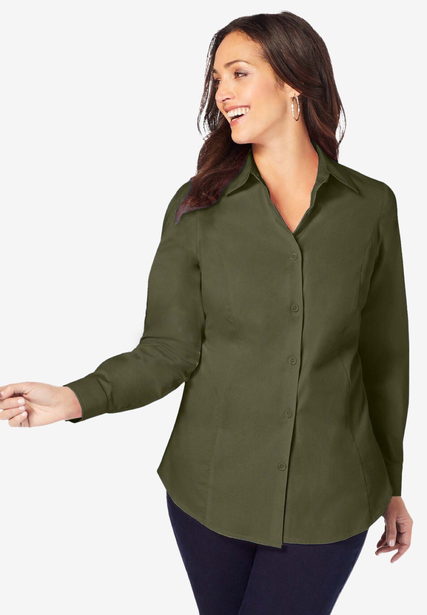 Stretch Cotton Poplin Shirt