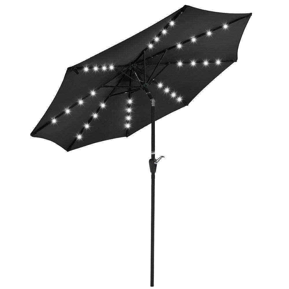 Yescom 9ft Solar LED Market Tilt Patio Umbrella