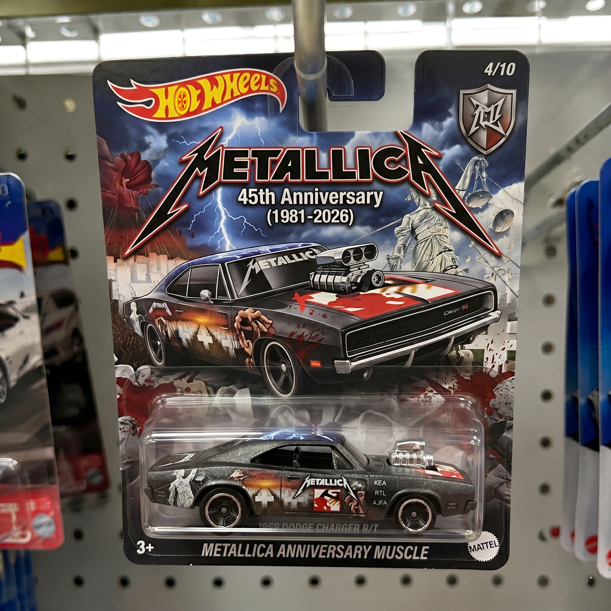 Hot Wheels Metallica 45th Anniversary Commemorative Dodge Charger R/T Model