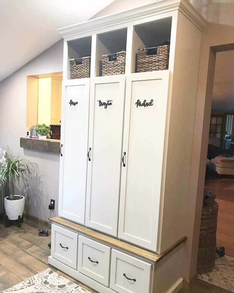 MARYLAND Locker entryway coat rack bench