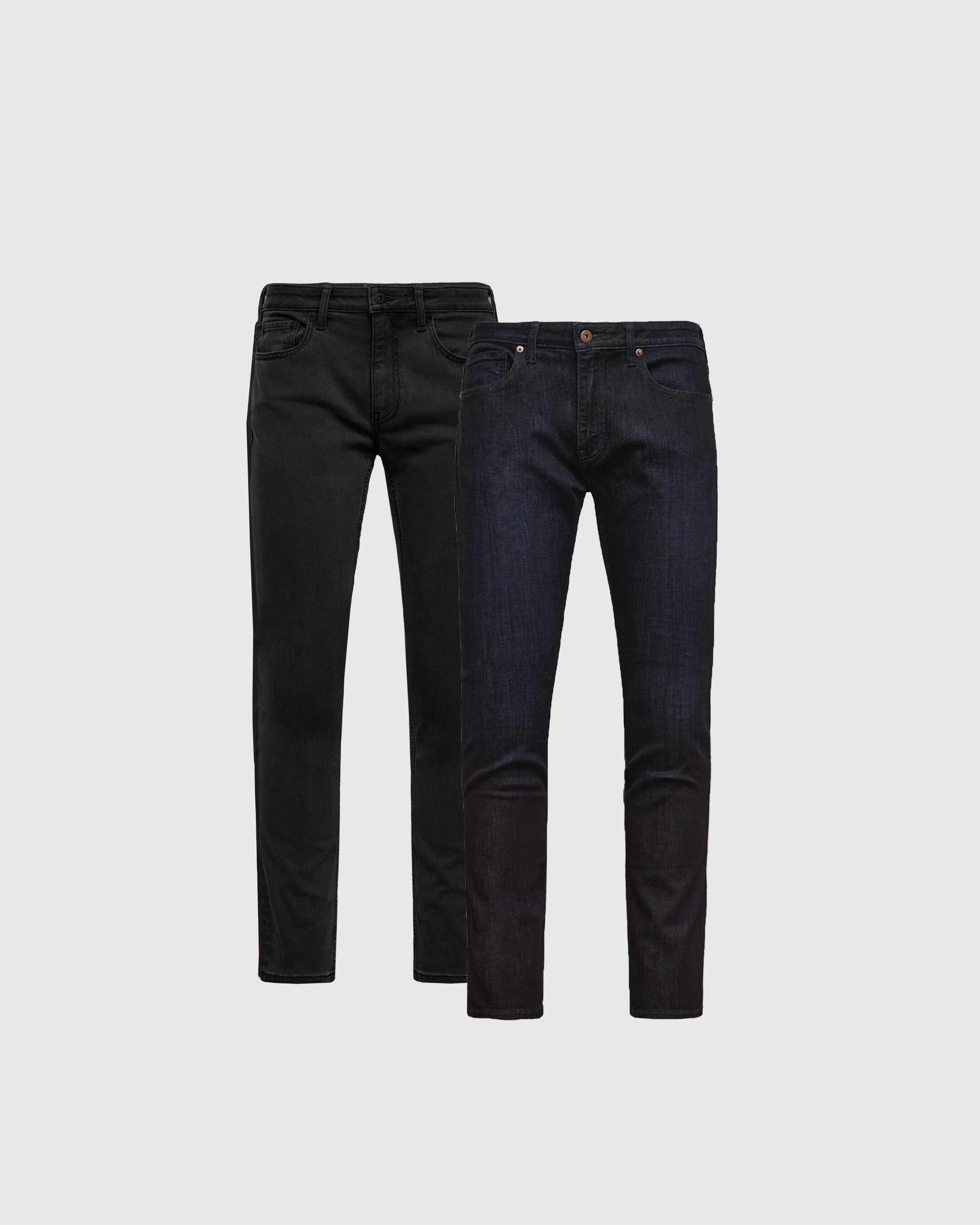 Indigo & Black Wash Slim Comfort Stretch Jeans 2-Pack