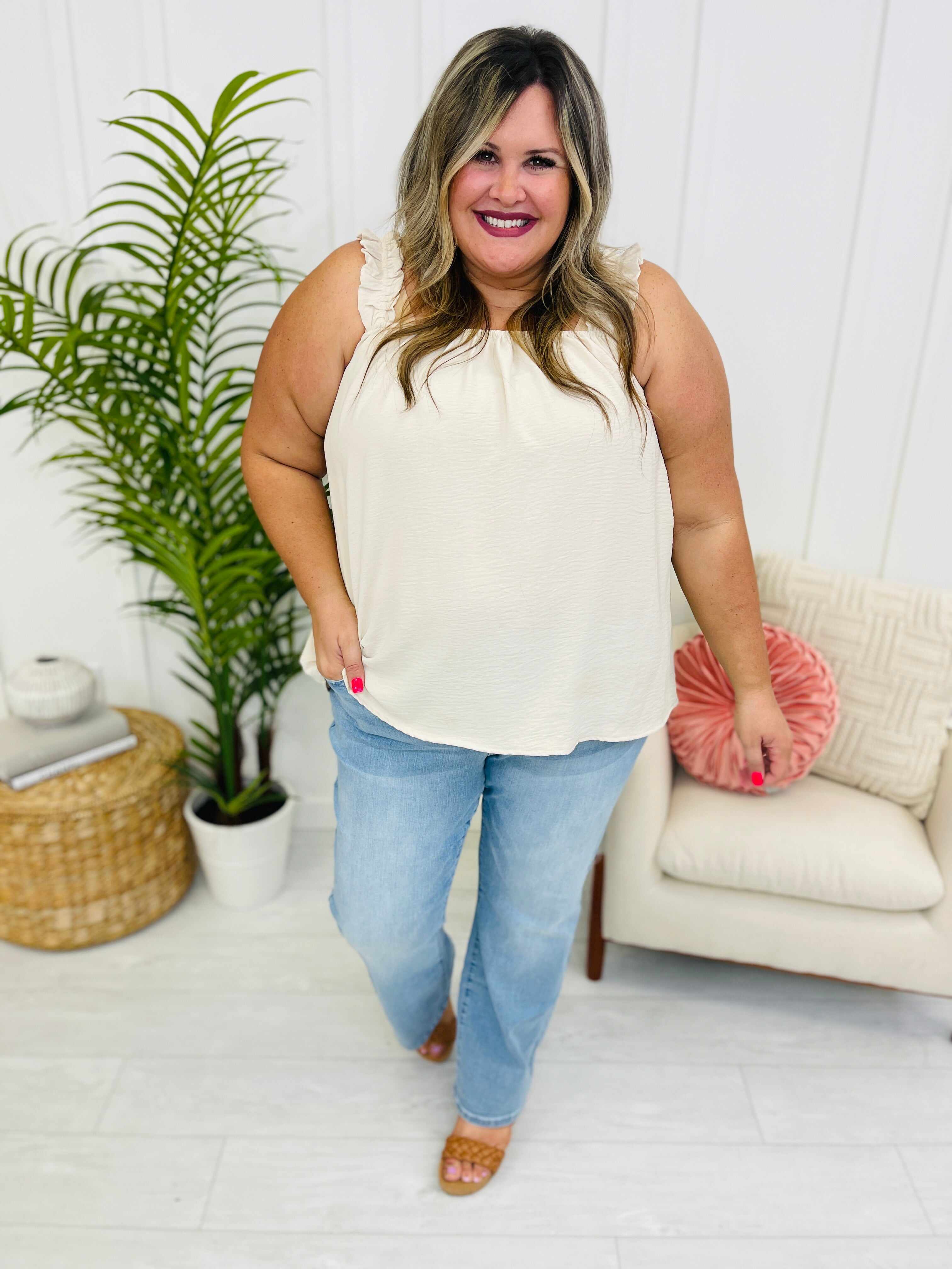 RESTOCK!  REG/CURVY Out of Pocket Love Lavender Stitching Wide Leg Jeans