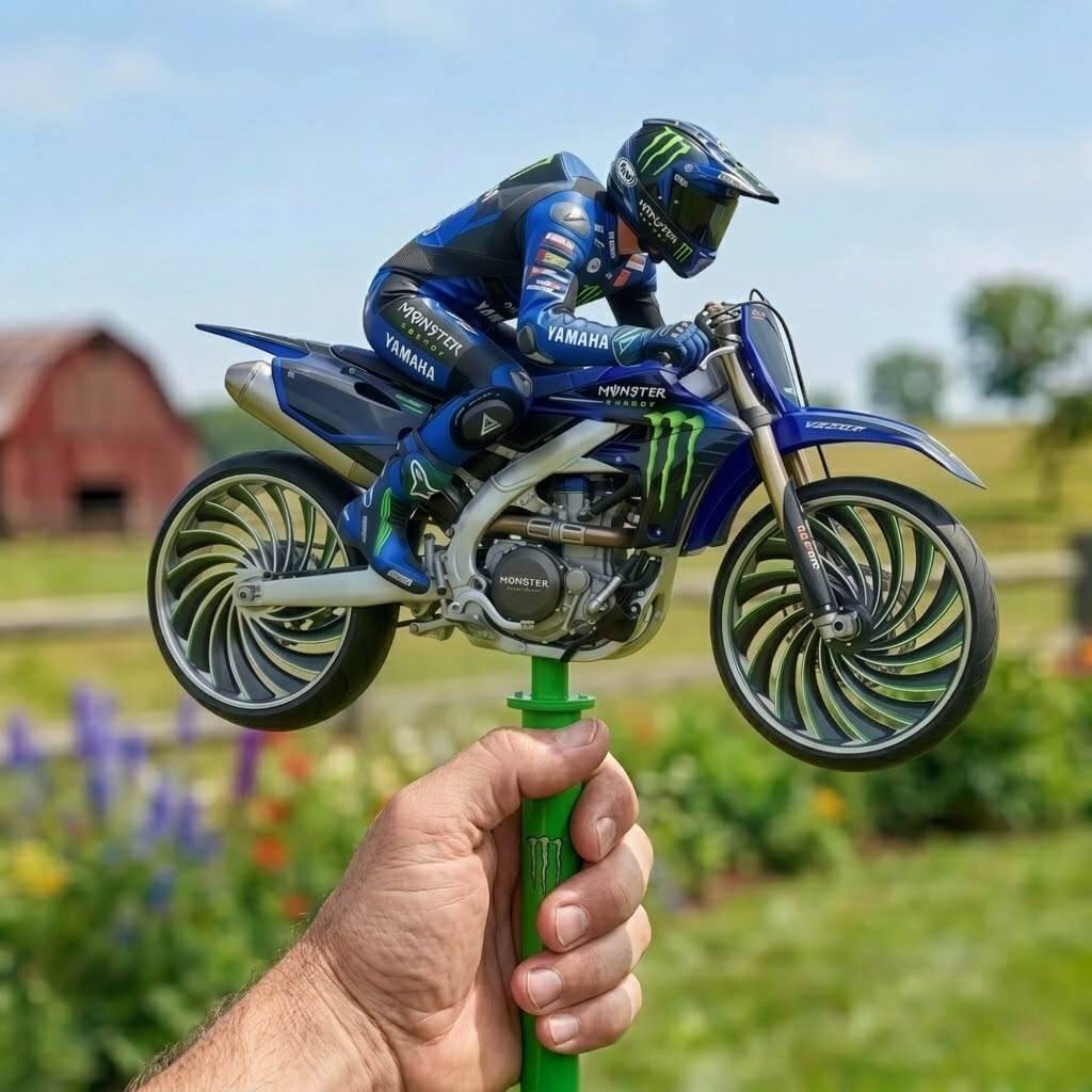 Monster Energy Yamaha Motocross Garden Wind Spinner
