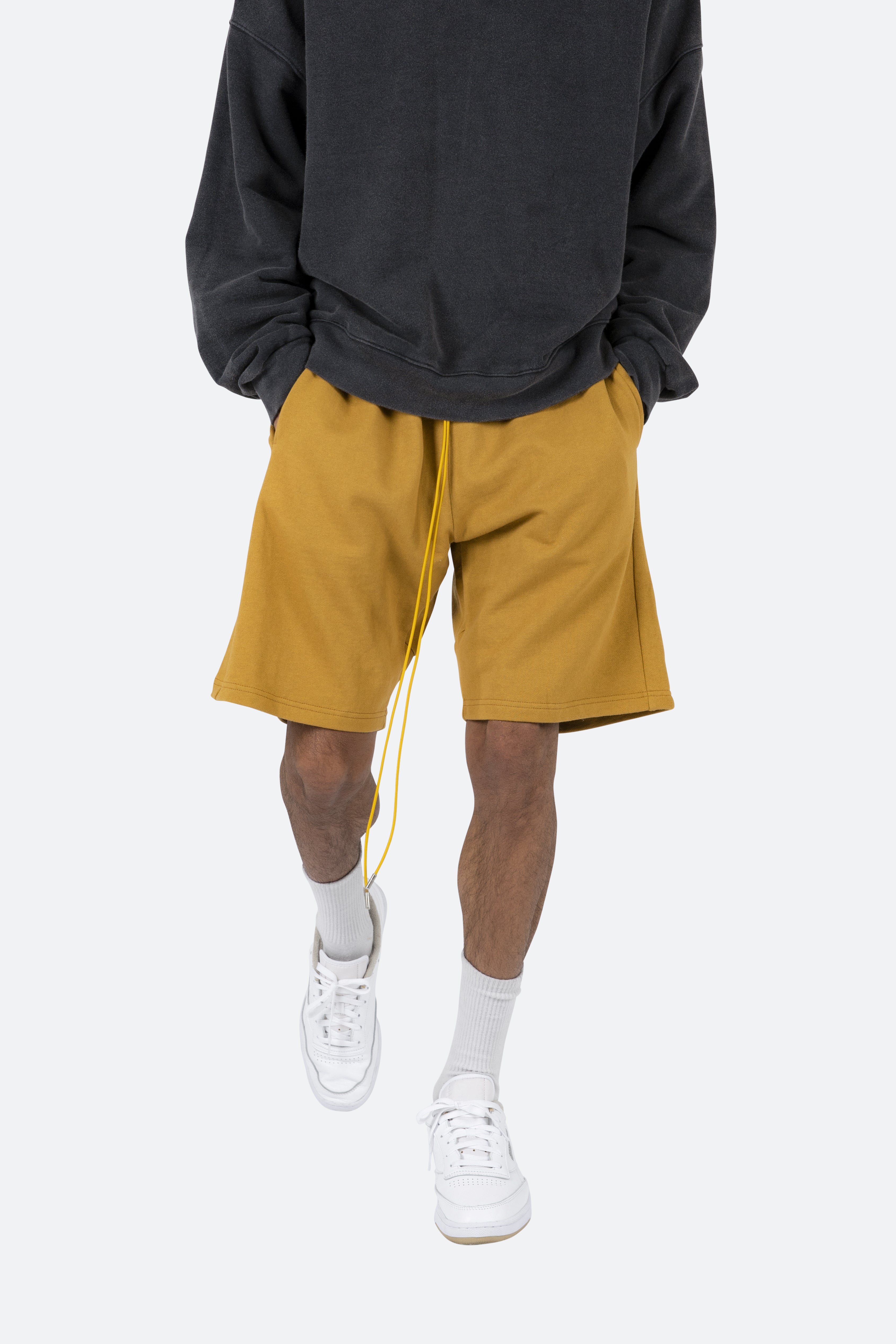 Flap Pocket Sweatshorts - Mustard
