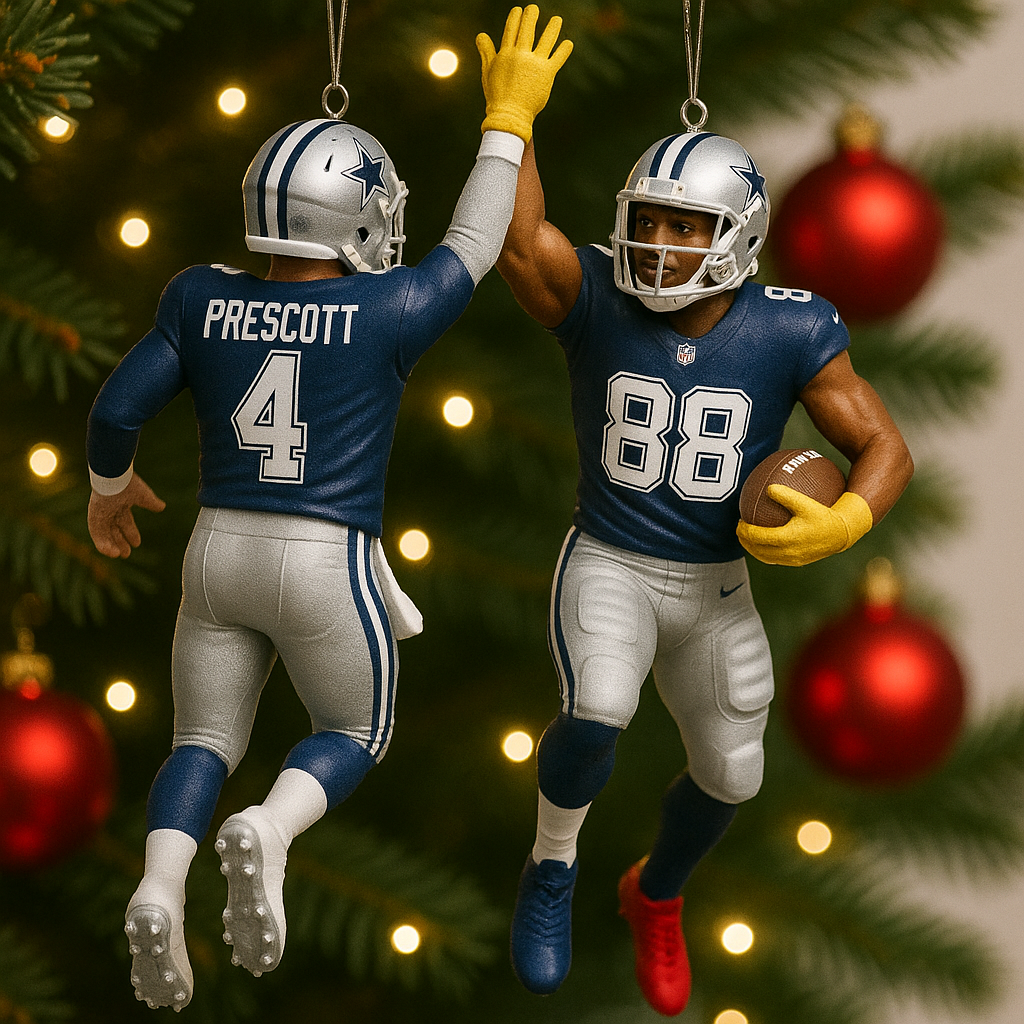 Dallas Cowboys Celebration Pose Christmas Ornament