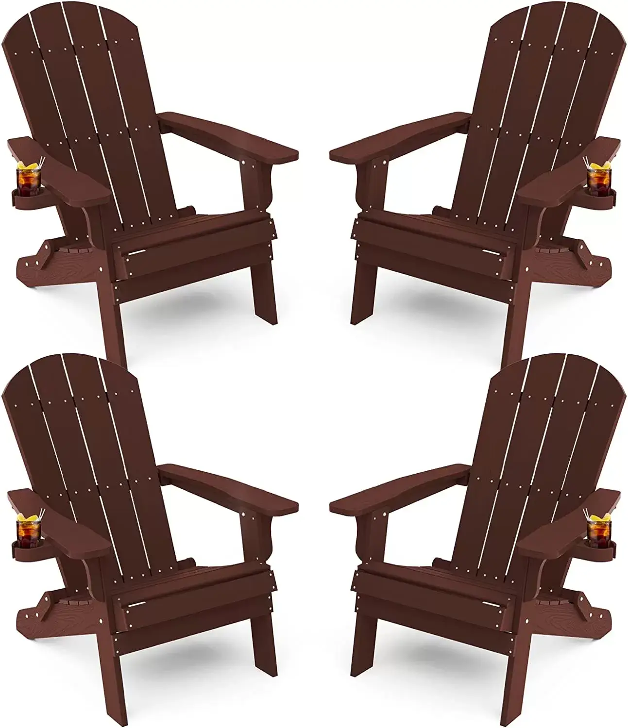 Adirondack Chair ,Patio Chairs 5 Steps Easy Installation,Widely Used in Outdoor, Fire Pit, Deck, Outside, Garden, Campfire Chairs