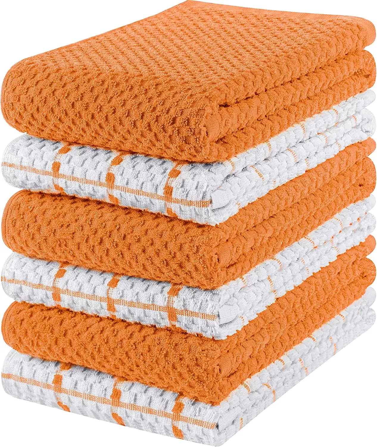Kitchen Towels 12 Pack, 15 x 25 Inches, 100% Ring Spun Cotton Super Soft and Absorbent Linen Dish Towels, Tea Towels and Bar Towels Set (Black)