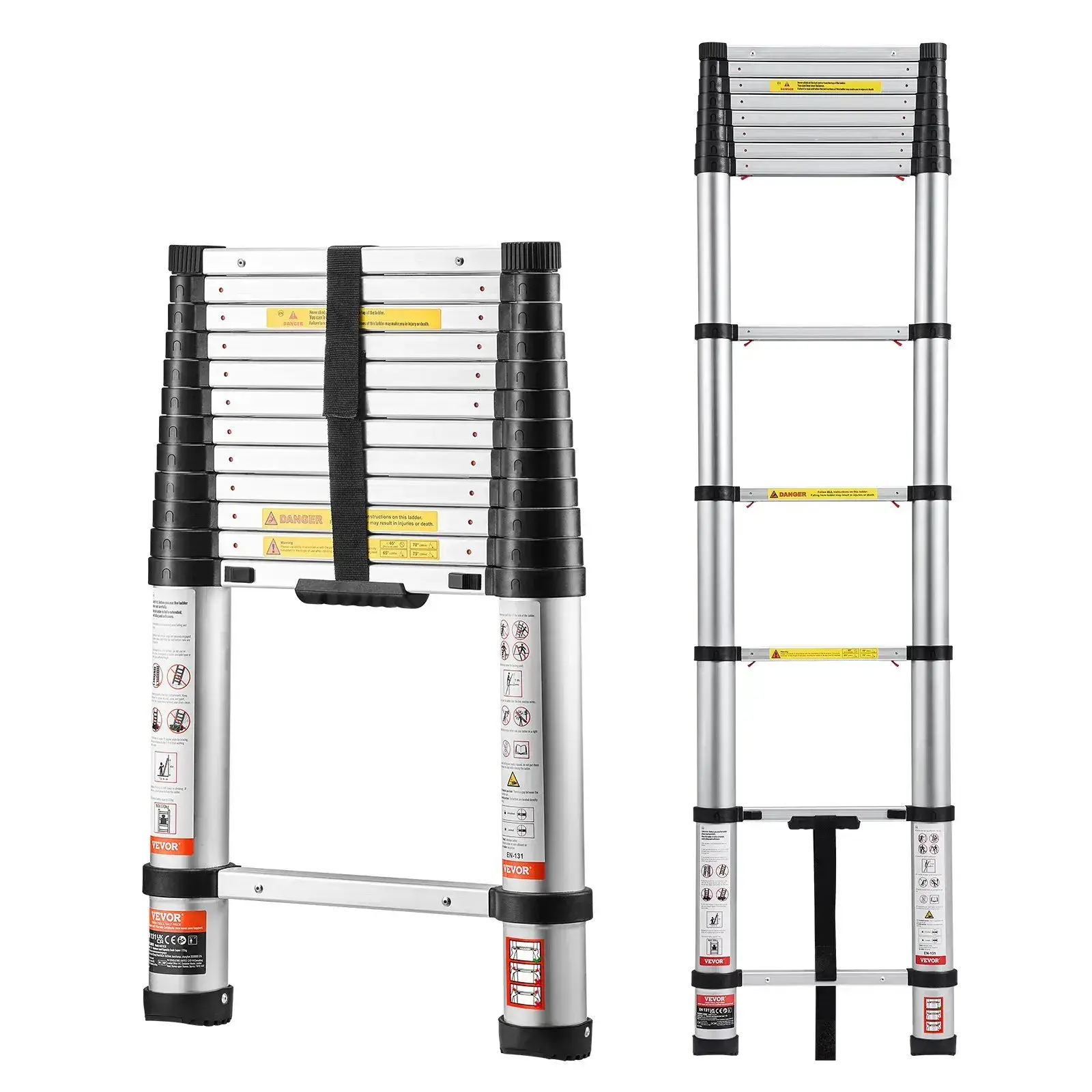 Telescoping Ladder - 400 LBS Capacity, Portable & Safe