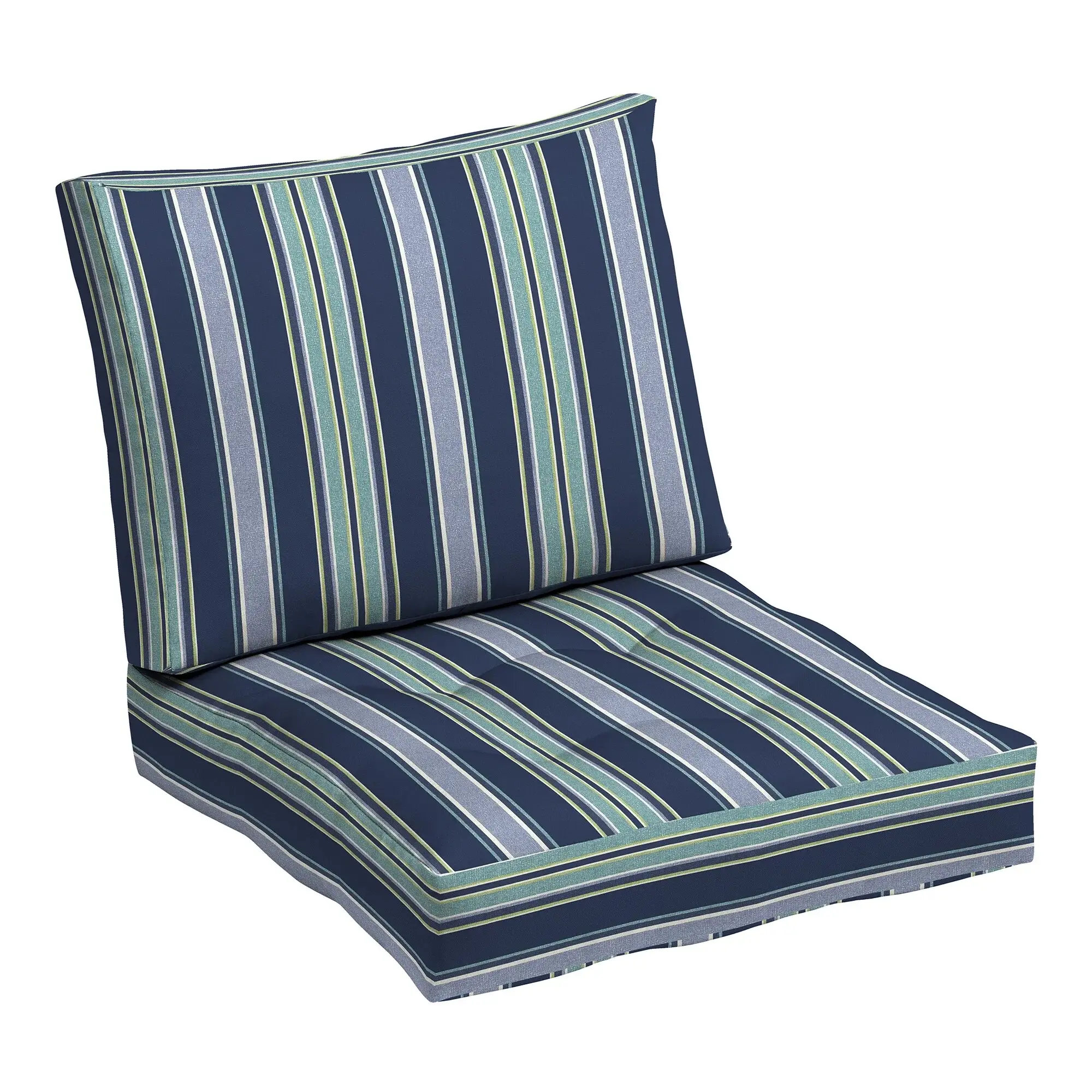 ARDEN Outdoor Plush Modern Tufted Blowfill Deep Seat Set, 24 x 24