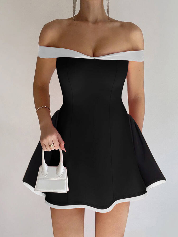 Vintage Classic One Neck Sheath Dress