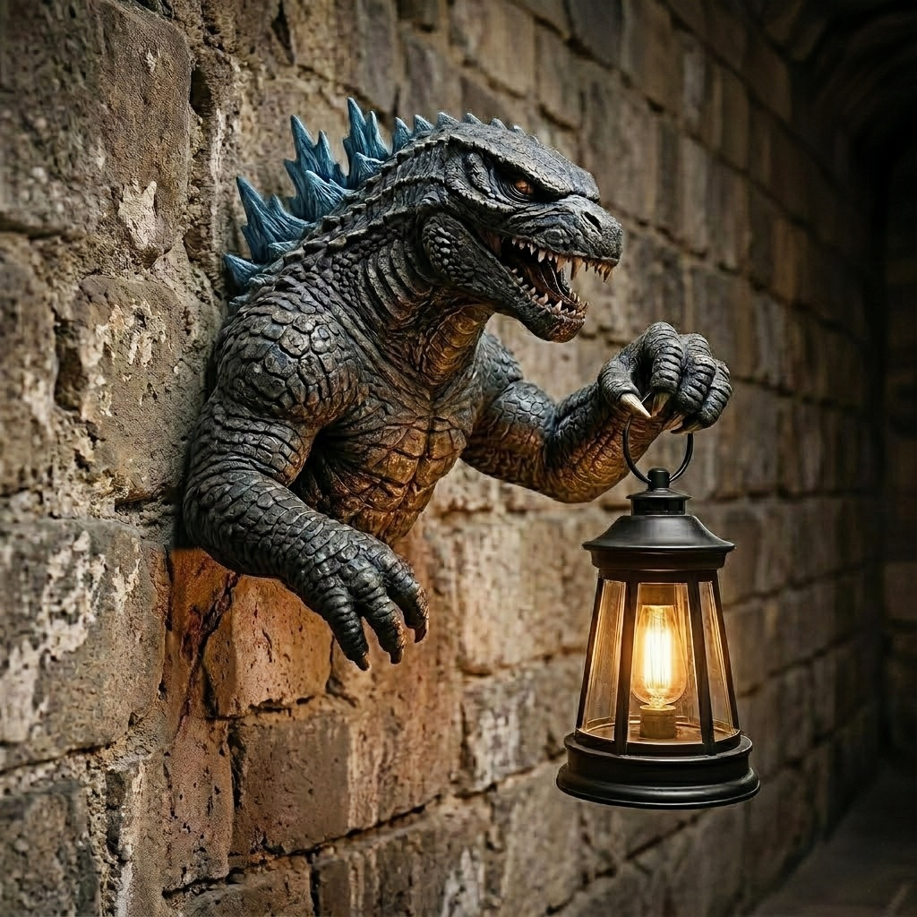 🦖🌞 Godzilla Solar Hanging Light