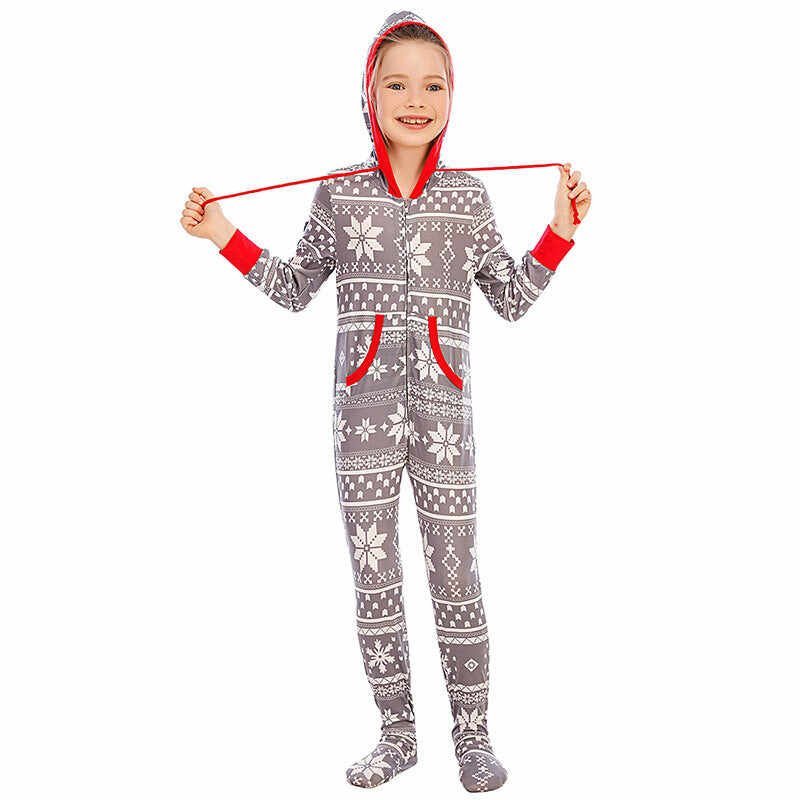 Family Christmas Matching One-Piece Pullover Pajama Set