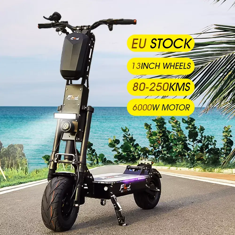 (🔥Limited Time Sale) K6 6000W all terrain Fat wheels dual motor electric scooter with Max Speed 53MPH