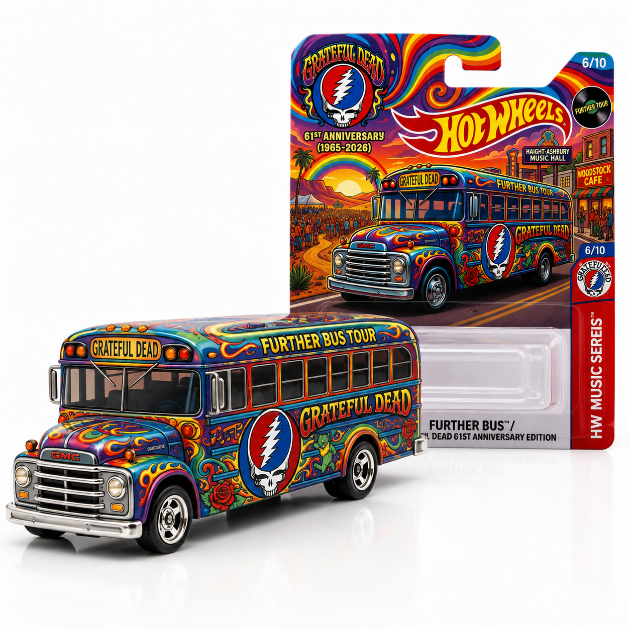Hot Wheels Grateful Dead 61st Anniversary Edition Further Bus