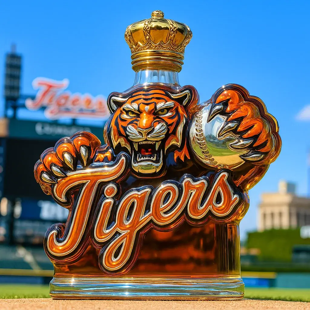 Detroit Tigers Whiskey Bottle