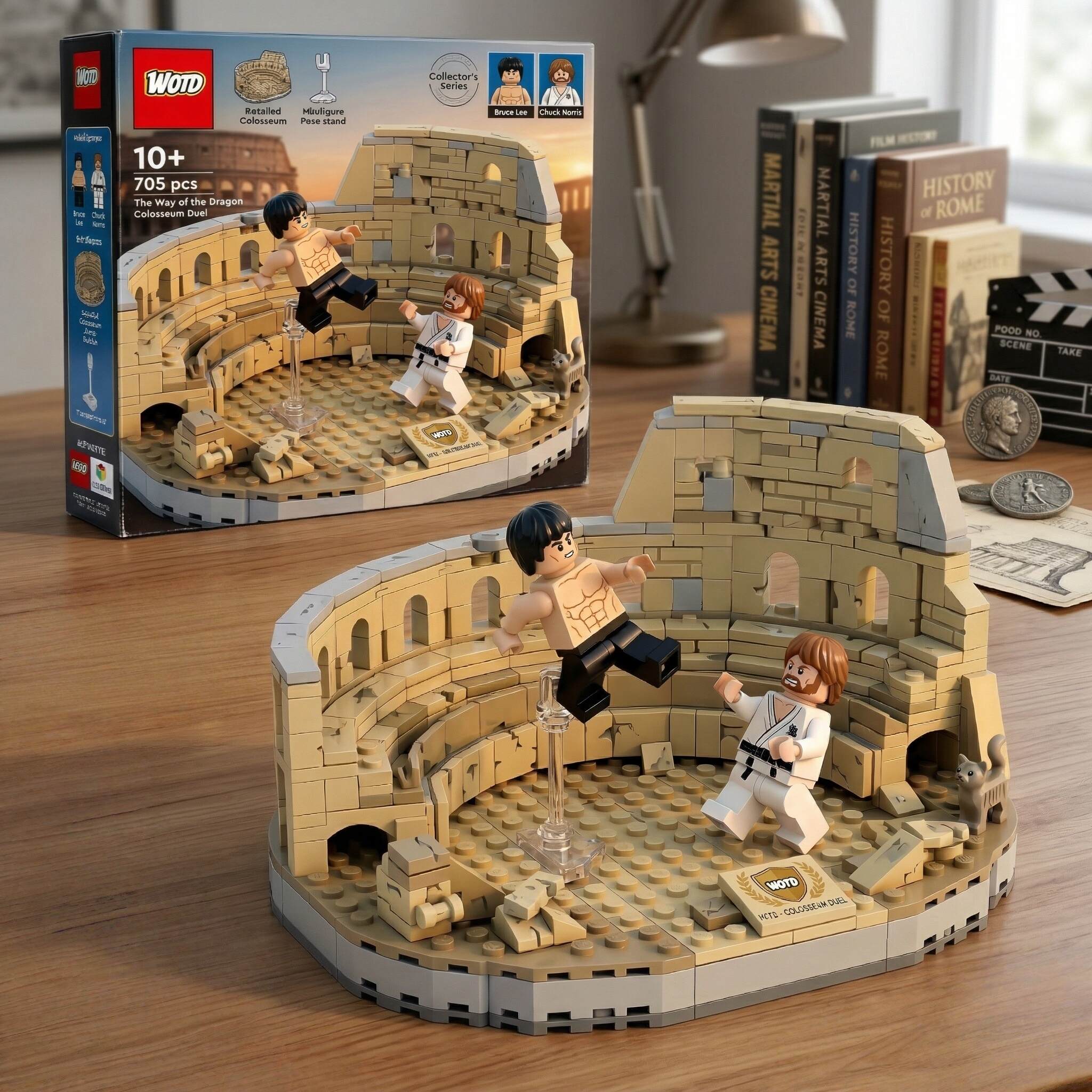 Bruce Lee vs Chuck Norris Colosseum Duel Lego Set 🥋🔥