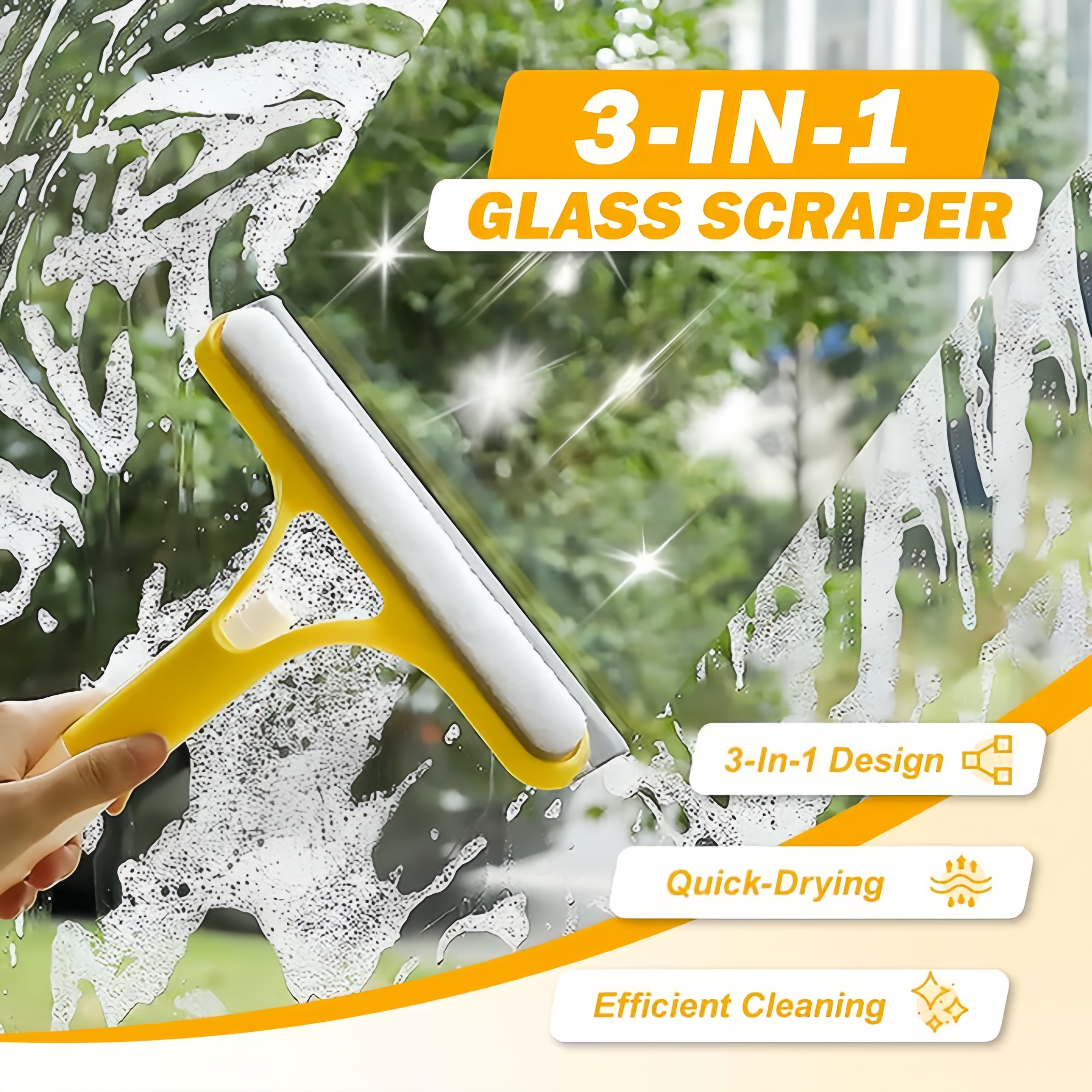 💥🔥3 in 1 Window Cleaning Scraper