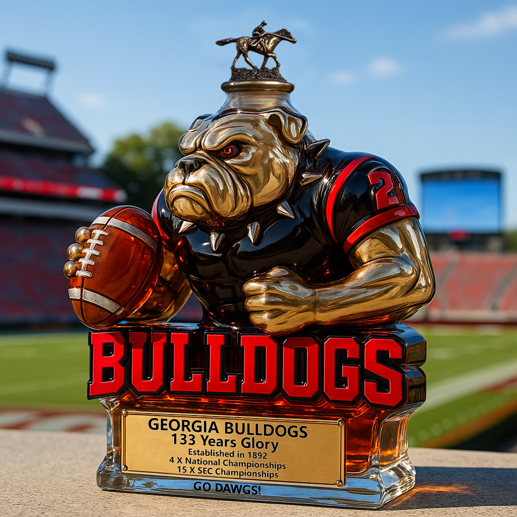 Georgia Bulldogs Glory Whiskey Bottle